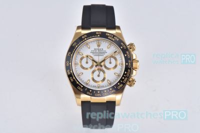 1:1 Super clone Clean Factory Rolex Daytona 116518ln Yellow gold Oysterflex new 4130 Watch